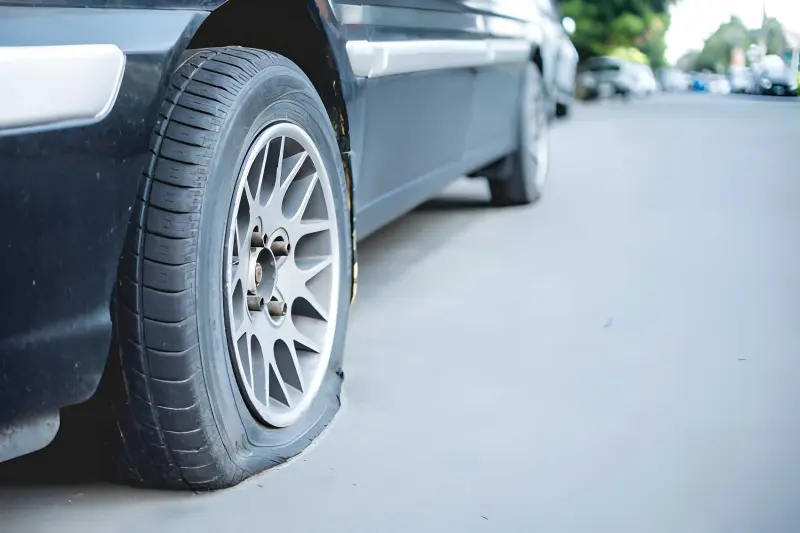 What to do after a tyre blowout on the motorway